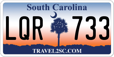 SC license plate LQR733