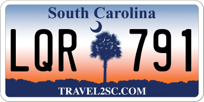 SC license plate LQR791