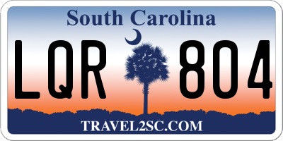 SC license plate LQR804