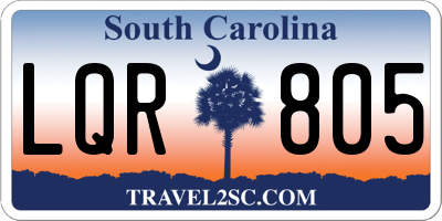 SC license plate LQR805