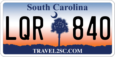 SC license plate LQR840