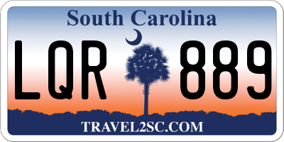 SC license plate LQR889