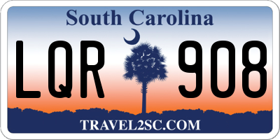 SC license plate LQR908