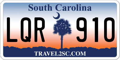 SC license plate LQR910