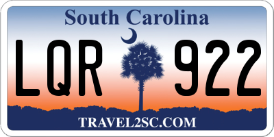 SC license plate LQR922