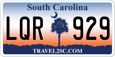 SC license plate LQR929