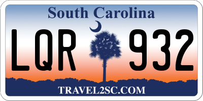SC license plate LQR932
