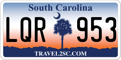 SC license plate LQR953