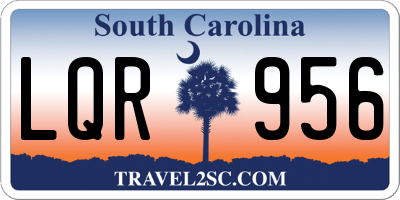 SC license plate LQR956