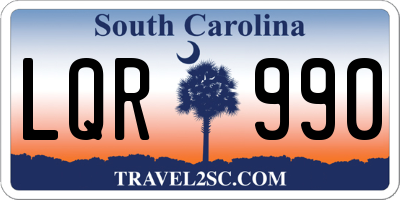 SC license plate LQR990