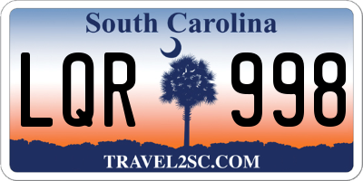 SC license plate LQR998
