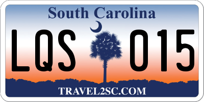 SC license plate LQS015