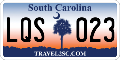 SC license plate LQS023