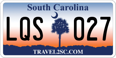 SC license plate LQS027