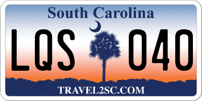 SC license plate LQS040