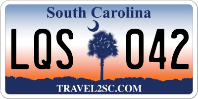 SC license plate LQS042