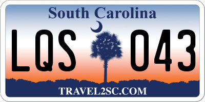 SC license plate LQS043