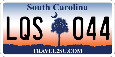 SC license plate LQS044