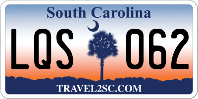 SC license plate LQS062