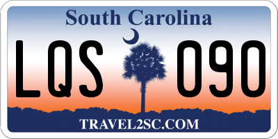 SC license plate LQS090