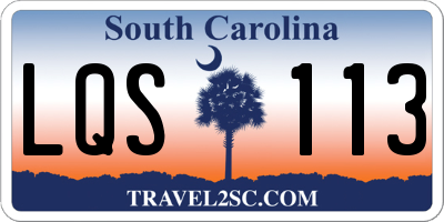 SC license plate LQS113