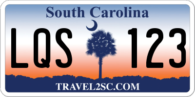 SC license plate LQS123