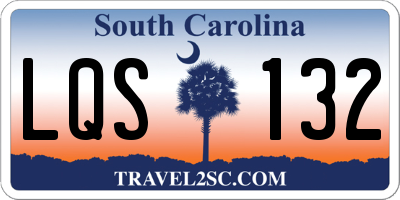 SC license plate LQS132