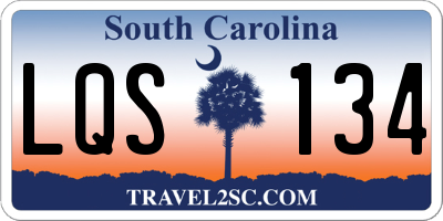 SC license plate LQS134