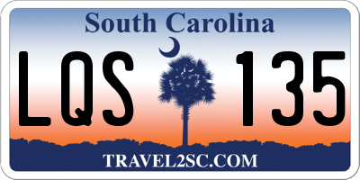 SC license plate LQS135