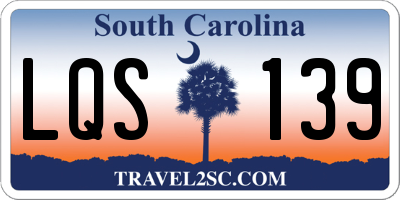 SC license plate LQS139