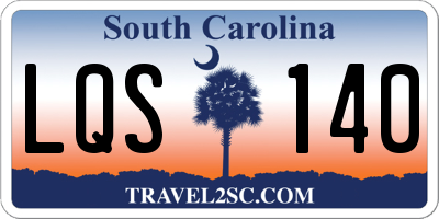 SC license plate LQS140