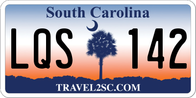 SC license plate LQS142