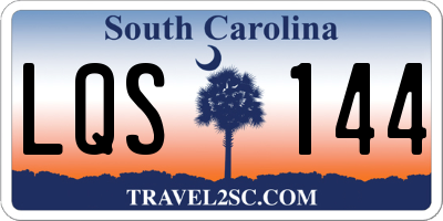 SC license plate LQS144
