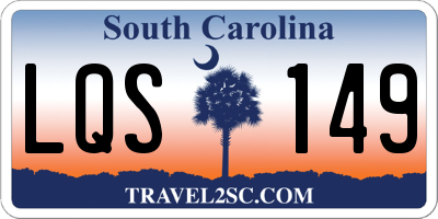 SC license plate LQS149