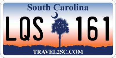 SC license plate LQS161
