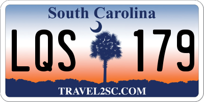 SC license plate LQS179