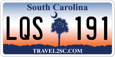 SC license plate LQS191