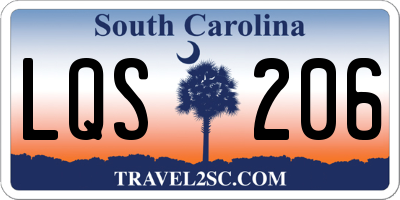 SC license plate LQS206