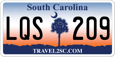 SC license plate LQS209