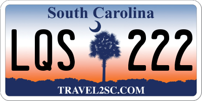 SC license plate LQS222