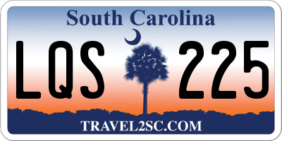 SC license plate LQS225