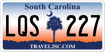 SC license plate LQS227