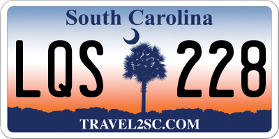 SC license plate LQS228