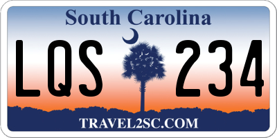 SC license plate LQS234