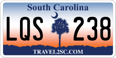 SC license plate LQS238