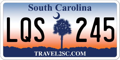 SC license plate LQS245