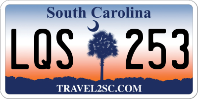 SC license plate LQS253