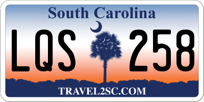 SC license plate LQS258