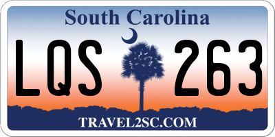 SC license plate LQS263