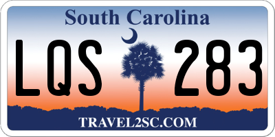 SC license plate LQS283
